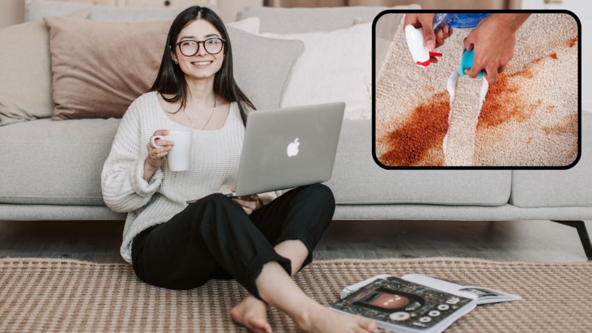 Cleaning Tips : कार्पेटवर चहा-कॉफी सांडलीये? या टिप्स वापरून घरीच करा प्रोफेशनल क्लिनिंग, डाग होतील गायब