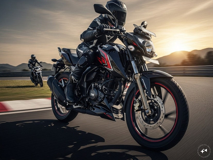 TVS Apache RTR - फ्रंट: USD फोर्क्स (गोल्डन फिनिश), रियर: मोनोशॉक (प्रीमियम सेटअप). परफॉर्मन्स बाईक असूनही, तिचा सस्पेंशन सेटअप शहरी रायडिंग आणि हायवे क्रूझिंगसाठी संतुलित आणि आरामदायी आहे.