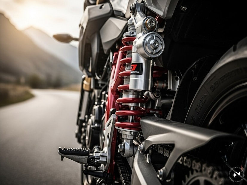 सस्पेंशन का महत्त्वाचे आहे?: खडबडीत रस्त्यांवरही रायडर आणि मागे बसलेल्यांचा थकवा कमी करते. सस्पेंशनमुळे बाईक जास्त वेगाने किंवा वळण घेत असताना रस्त्यावर घट्ट पकड राखण्यास मदत होते, ज्यामुळे कंट्रोल सुधारते. आपत्कालीन ब्रेकिंग दरम्यान, सस्पेंशनमुळे बाईकचा तोल जाण्यापासून बचाव होतो.