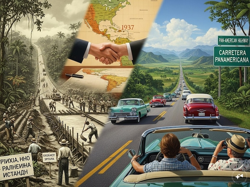 या महामार्गाचं बांधकाम 1920 च्या दशकाच्या सुरुवातीला पर्यटनाला चालना देण्यासाठी सुरू झालं. 1937 मध्ये 14 देशांनी त्याच्या बांधकाम आणि देखभालीवर सहमती दर्शवल्यानंतर रस्ता हळूहळू विकसित करण्यात आला आणि 1960 मध्ये तो जनतेसाठी खुला करण्यात आला.