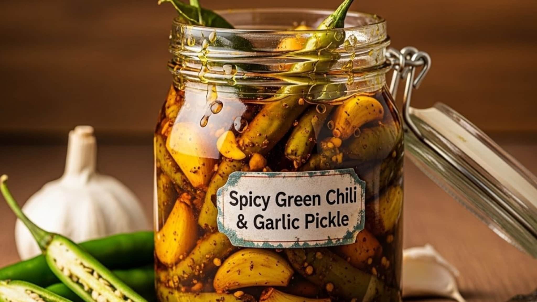 Garlic-Chili Pickle : 20 मिनिटांत बनवा चटकदार लसूण-हिरव्या मिरचीचं लोणचं! पाहा सोपी रेसिपी