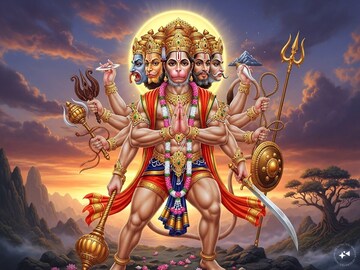 हनुमानाचा पंचमुखी अवतार! पाच मुखांची नावे, पंचमुखी हनुमानाची सर्वात उंच मूर्ती