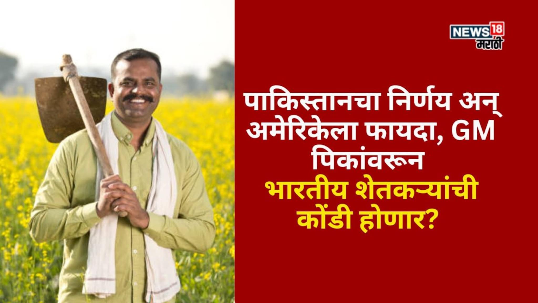 पाकिस्तानचा निर्णय अमेरिकेला फायदा,GM पिकांवरून भारतीय शेतकऱ्यांची कोंडी होणार?