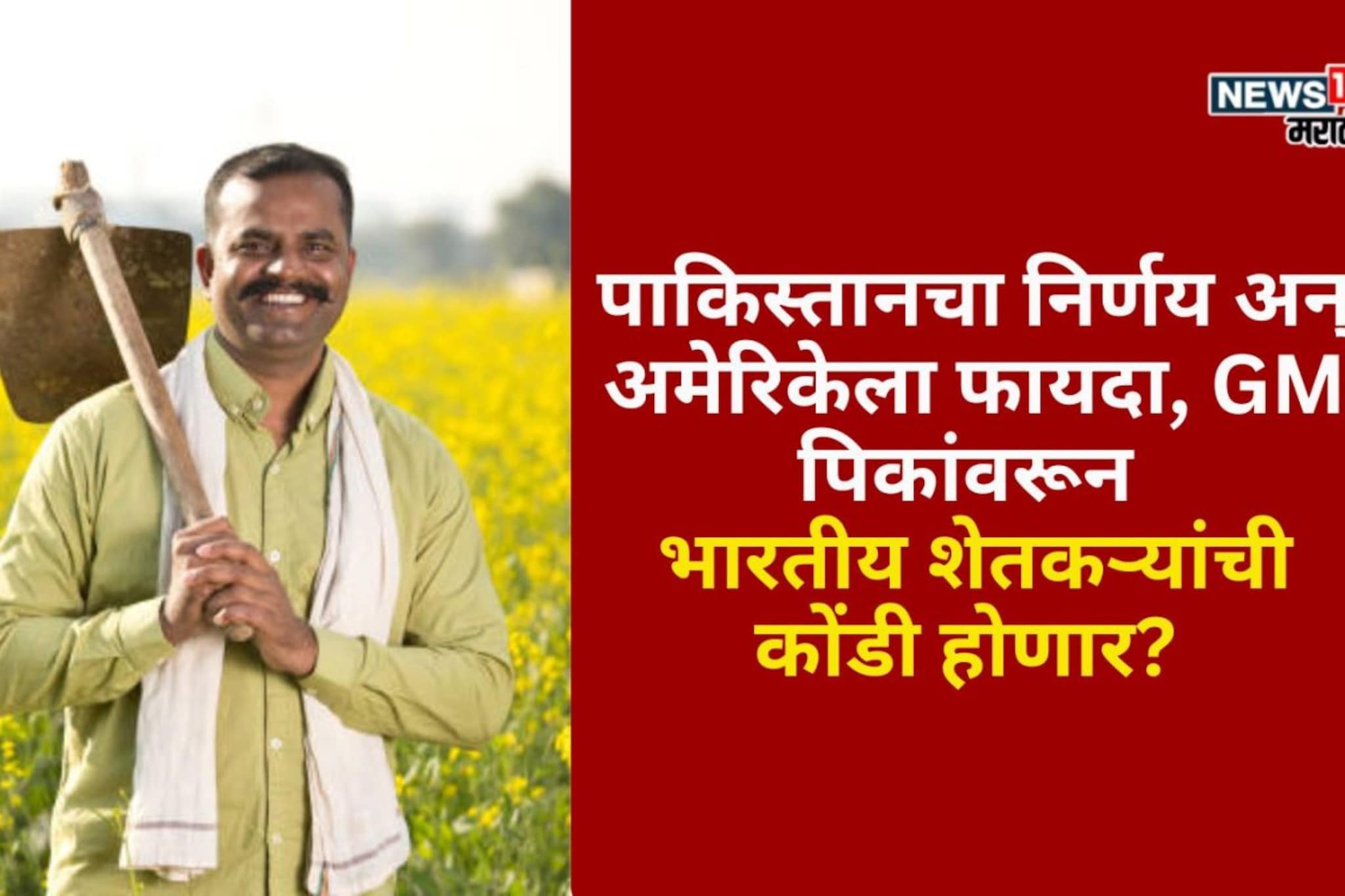 पाकिस्तानचा निर्णय अमेरिकेला फायदा,GM पिकांवरून भारतीय शेतकऱ्यांची कोंडी होणार?