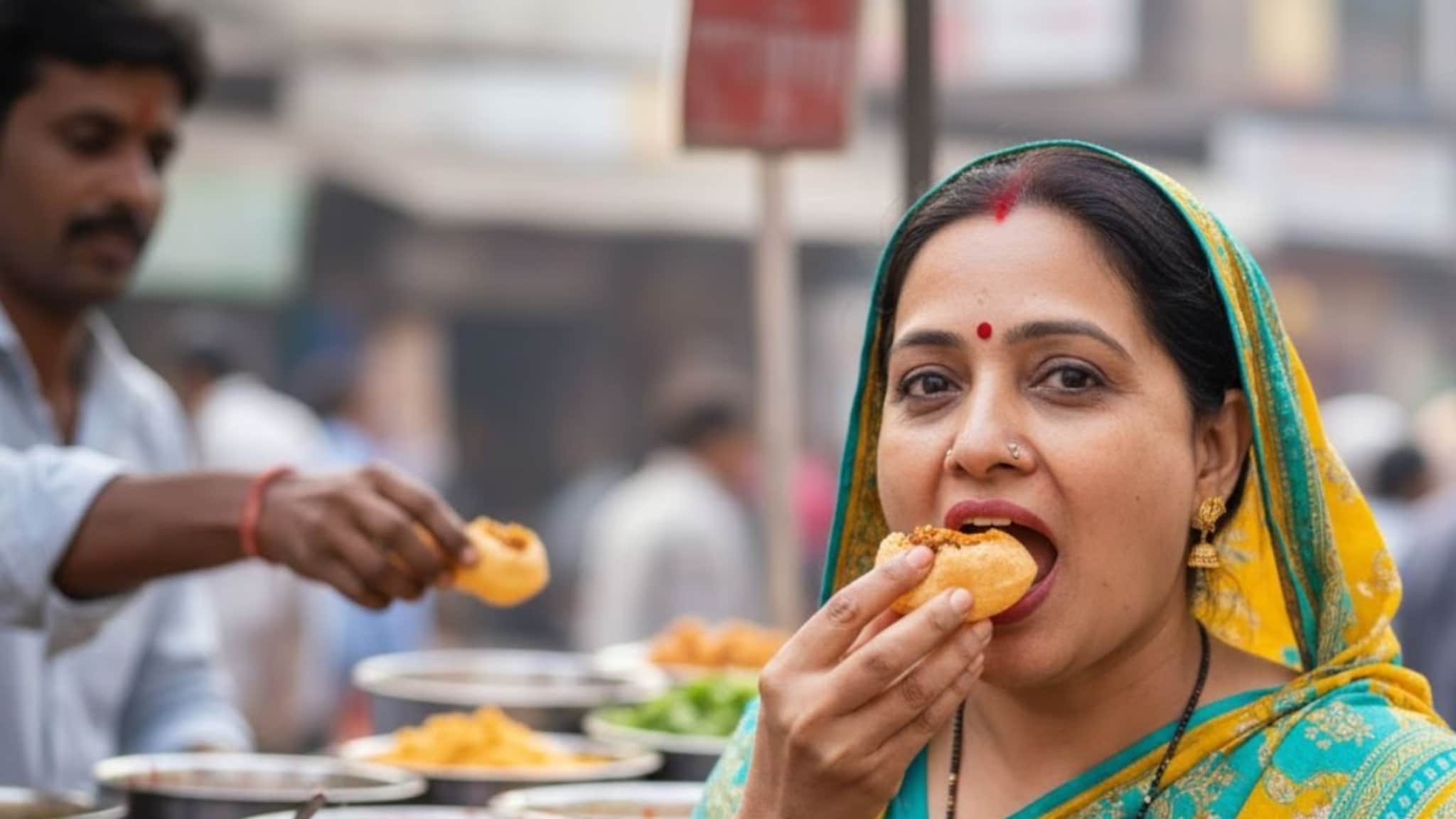 पाणीपुरीच्या ठेल्यावर भयानक प्रकार, पुरीसाठी महिलेनं तोंड उघडलं आणि... VIDEO पाहून धक्का बसेल