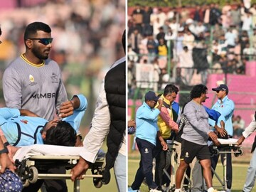 रोहितसोबत खेळणाऱ्याचा भीषण अपघात, मैदानातून स्ट्रेचरने थेट हॉस्पिटलमध्ये पोहोचवल