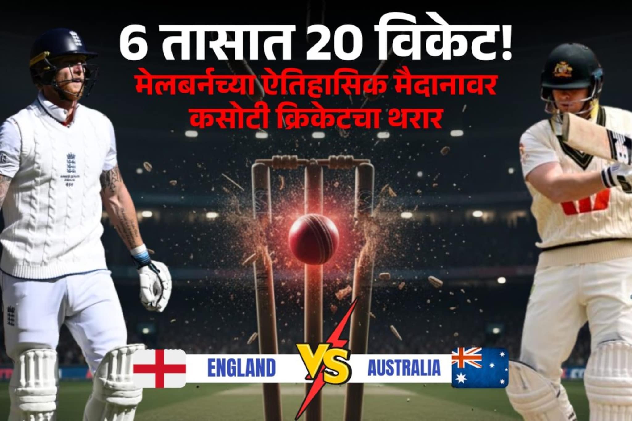 6 तासात 20 विकेट! मेलबर्नच्या ऐतिहासिक मैदानावर कसोटी क्रिकेटचा थरार