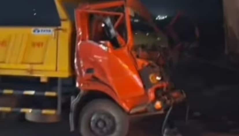 महामार्गावर उभ्या असलेल्या एका डम्परला मागून येणाऱ्या दुसऱ्या वाळूच्या डम्परने जोरदार धडक दिली, ज्यात केबिनमध्ये बसलेल्या अमित एकनाथ हुमणे या होतकरू तरुणाचा जागीच मृत्यू झाला. 