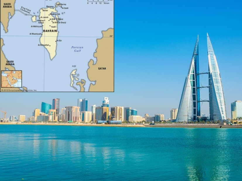 बहरीन हा मध्यपूर्वेतील पर्शियन आखातातील एक द्वीपसमूह आहे. हा देश 36 बेटांचा बनलेला असून सौदी अरेबिया आणि कतारच्या जवळ आहे आणि किंग फहद कॉजवेने सौदी अरेबियाला जोडलेला आहे. याची राजधानी मनामा आहे. बहरीन हा मध्यपूर्वेतील पर्शियन आखातातील एक द्वीपसमूह आहे. हा देश 36 बेटांचा बनलेला असून सौदी अरेबिया आणि कतारच्या जवळ आहे आणि किंग फहद कॉजवेने सौदी अरेबियाला जोडलेला आहे. याची राजधानी मनामा आहे.