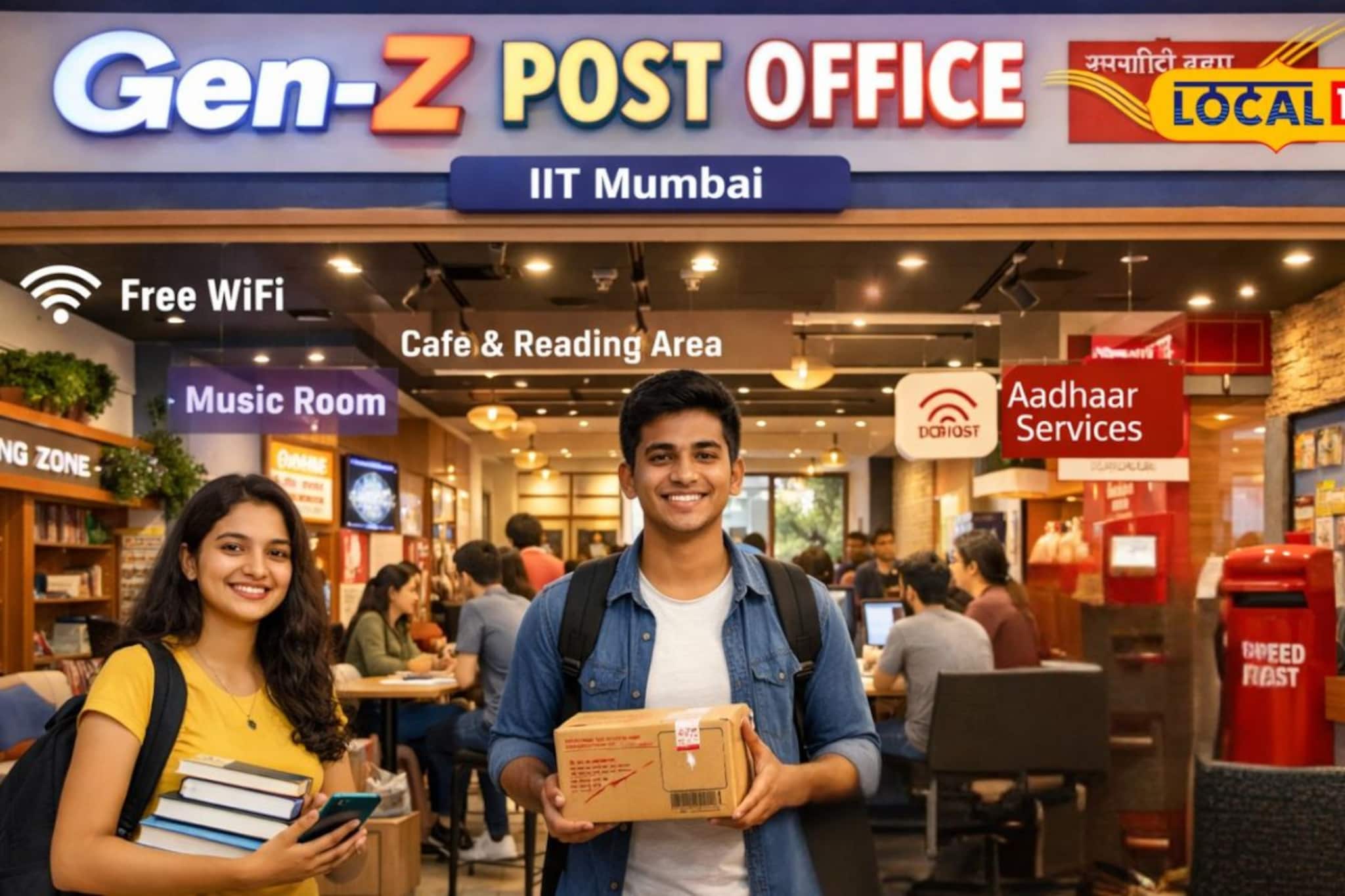 पोस्ट ऑफिस पण अगदी वेगळं! मुंबईतील जेन-झी पोस्ट ऑफिसमुळे तरुणांमध्ये उत्सुकता पोस्ट ऑफिस पण अगदी वेगळं! मुंबईतील जेन-झी पोस्ट ऑफिसमुळे तरुणांमध्ये उत्सुकता