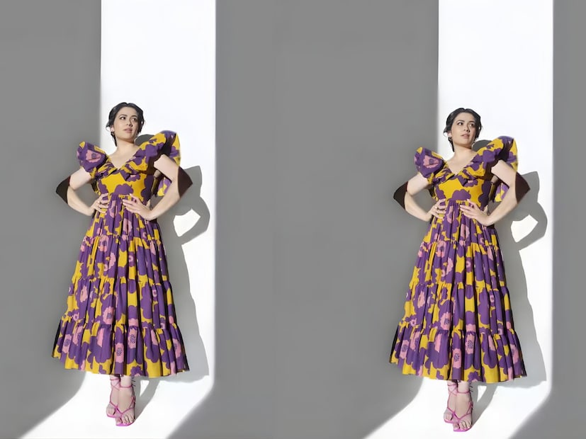  गिरीजा ओक या फ्लोरल प्रिन्ट ड्रेसमध्ये खूप गोड दिसत आहे. सटल मेकअप आणि कर्ली हेअर्स तिच्या लुकला परिपूर्ण करत आहेत.