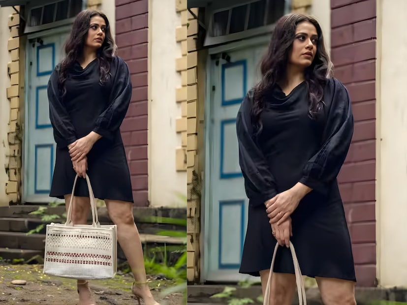  गिरीजा ओक या लुकमध्ये खूपच मॉडर्न आणि स्टायलिश दिसत आहे. काळ्या शॉर्ट वनपीससोबतचा लुक परिपूर्ण करताना तिने केस मोकळे सोडले आहेत. त्यामुळे ती अधिक सुंदर दिसतेय.