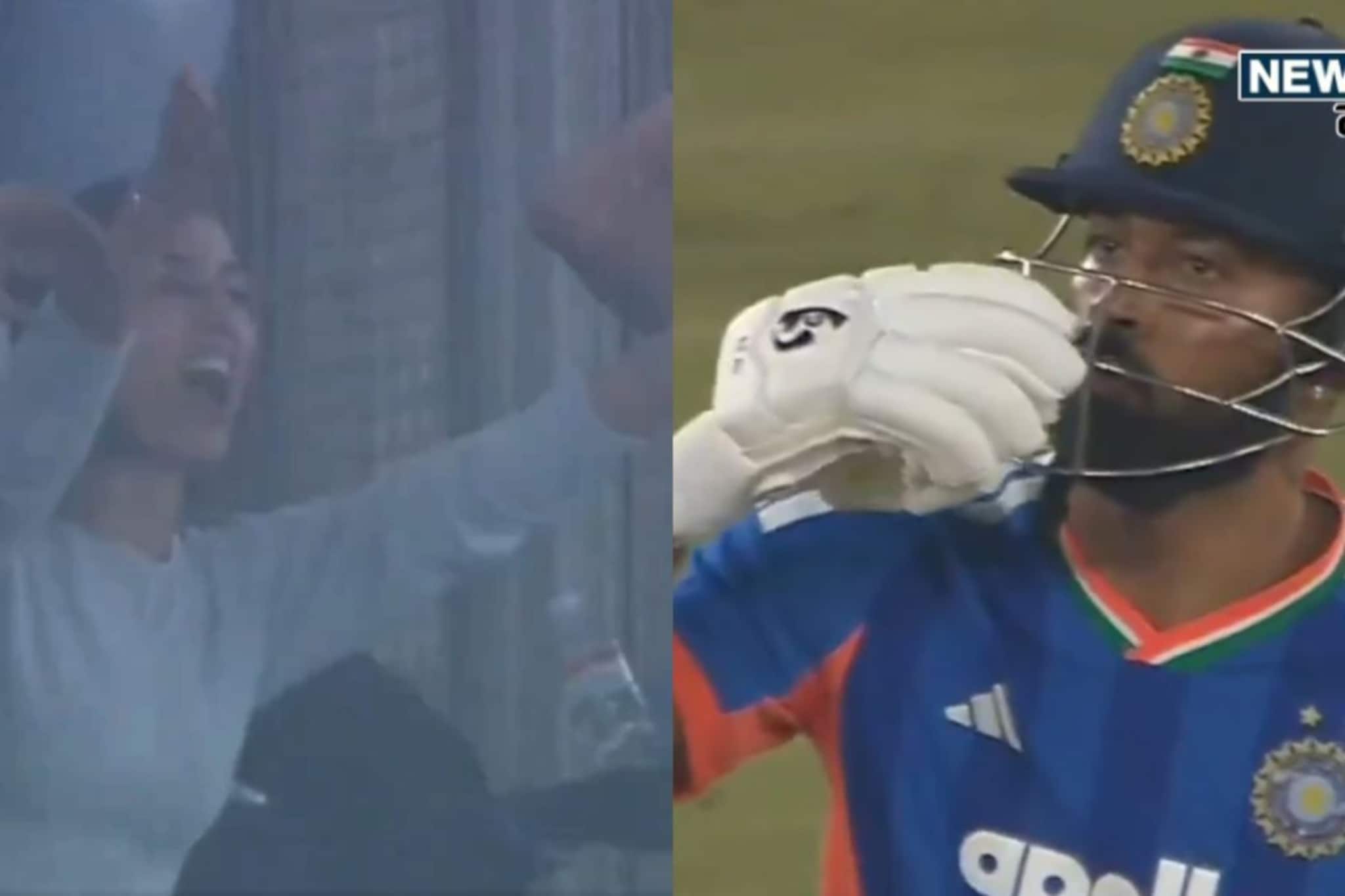 ड्रेसिंग रुममध्ये जाण्याआधी गर्लफ्रेंडला प्रॉमिस केलं अन्  दिली फ्लाईंग किस!