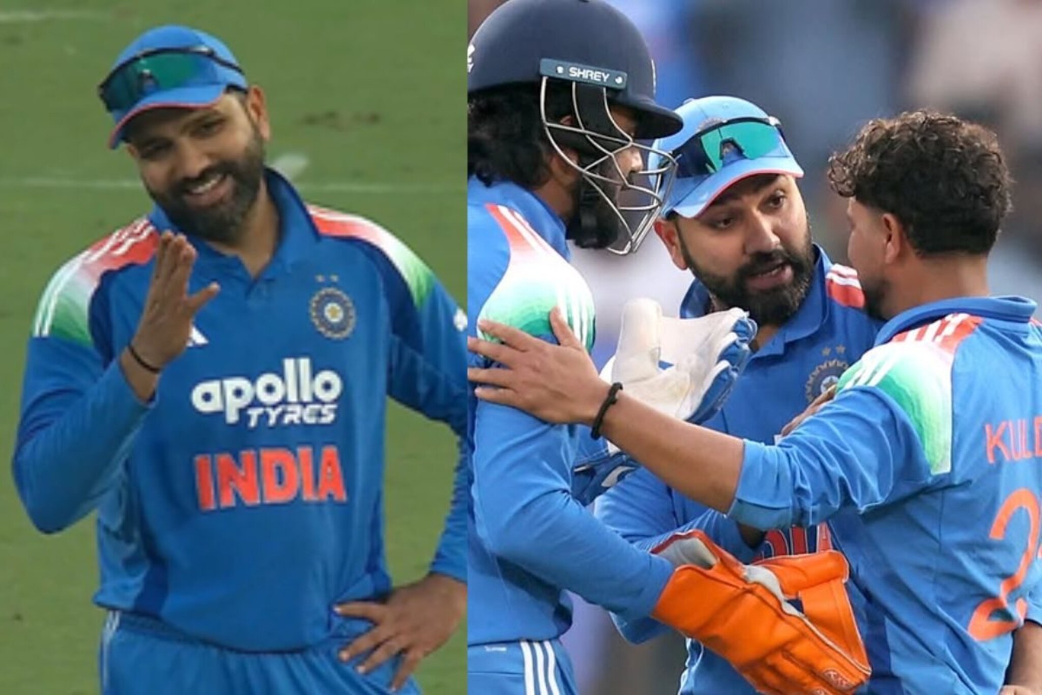 'दो है घर लेकर जायेंगे का...', DRS वरून कुलदीपने खेचले हिटमॅनचे कान