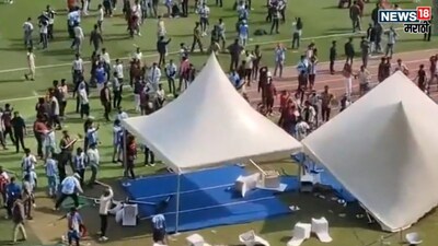 Lionel Messi fans Vandalism at the Kolkata stadium