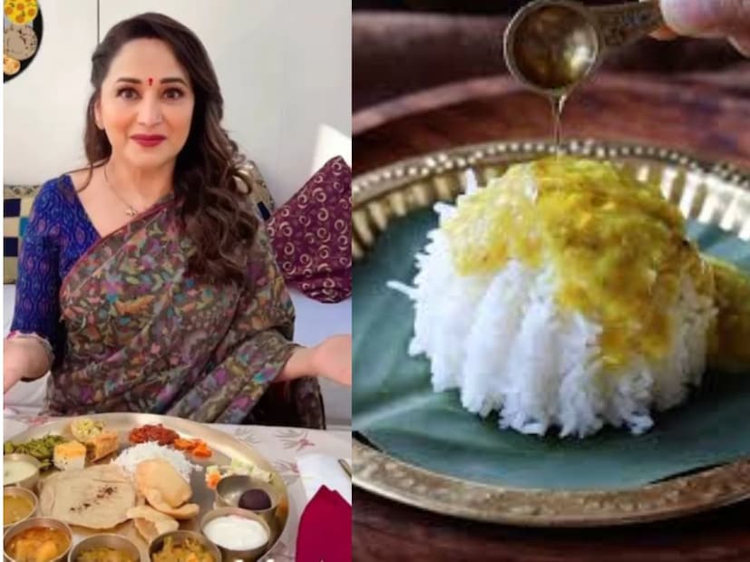  माधुरी पुढे म्हणाली,"शेंगदाणे घालून बनवलेली साबुदाणा खिडची मला आवडते. पण माझं कम्फर्ट फूड काय असेल तर ते वरण भात त्यावर तूप, लिंबाची फोड. तब्येक ठिक नसेल तर मी हेच जेवण करते".