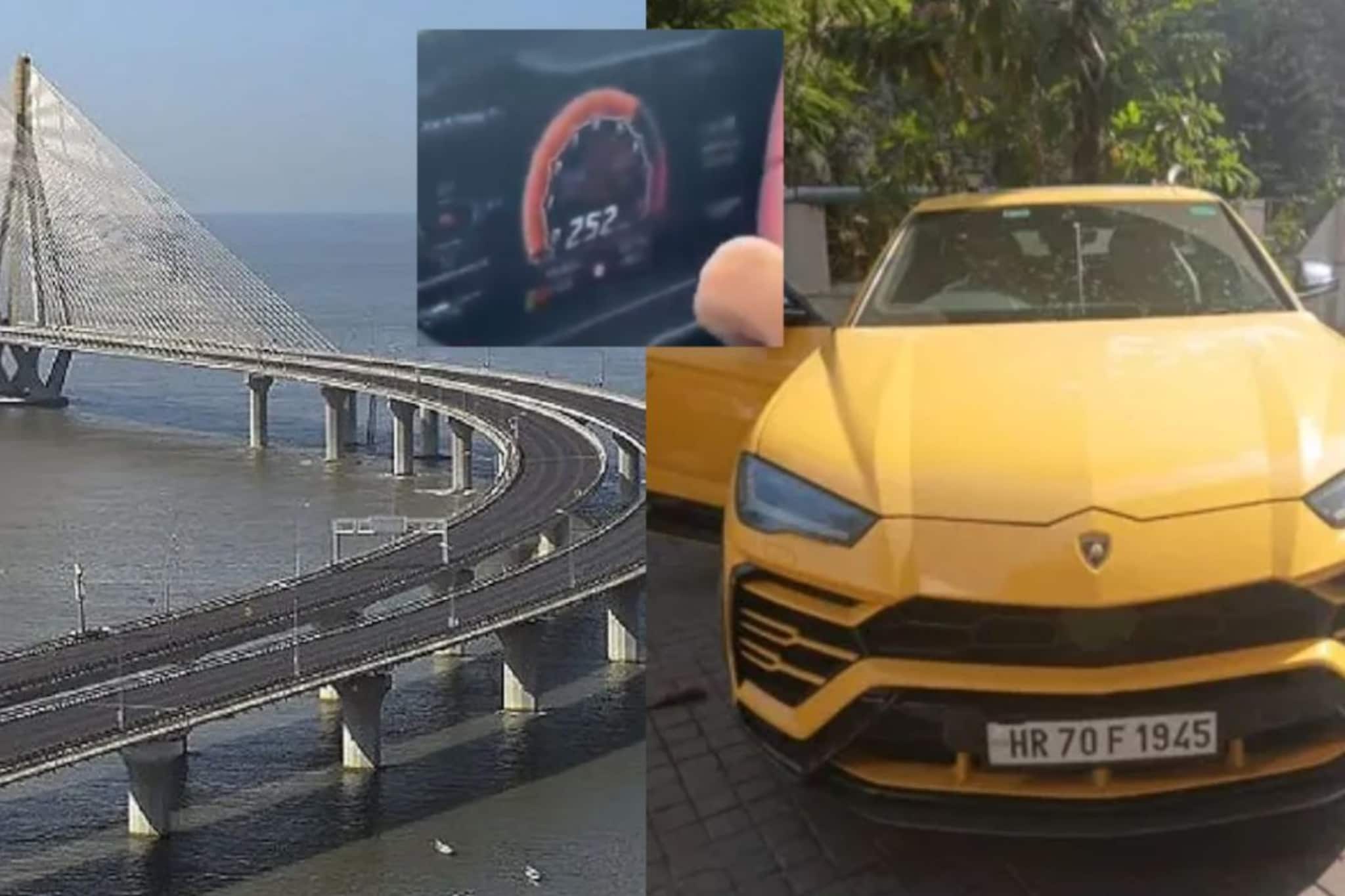 252 किमीचा स्पीड, वांद्रे वरळी सी लिंकवर लॅम्बोर्गिनी पळवली, पोलिसांची कारवाई 252 किमीचा स्पीड, वांद्रे वरळी सी लिंकवर लॅम्बोर्गिनी पळवली, पोलिसांची कारवाई