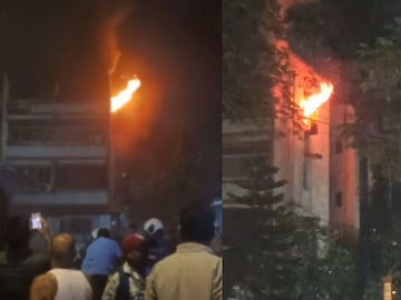मुंबईत घाटकोपरमधील इमारतीला आग