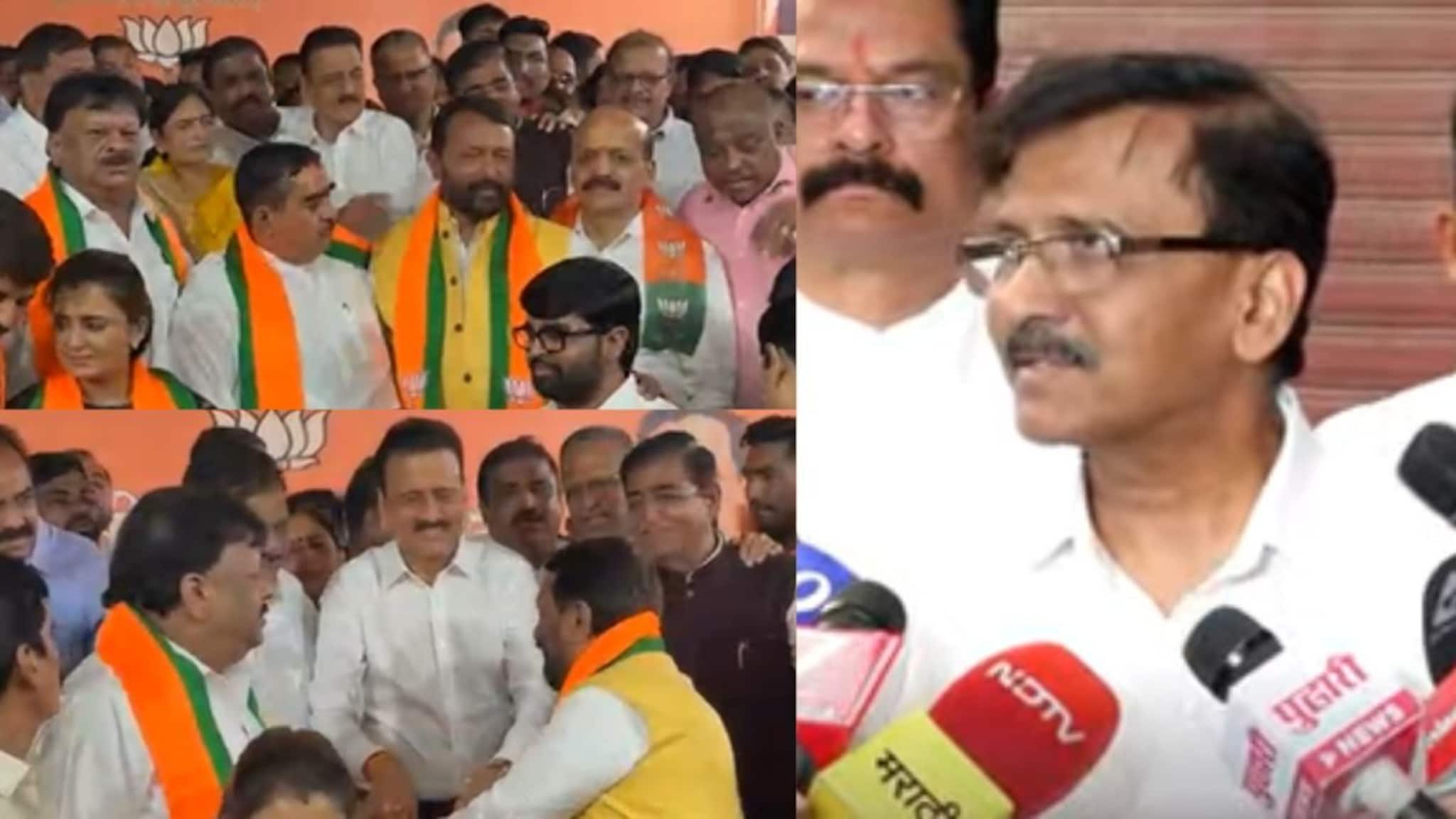 त्यांना प्रवेश देऊ नका, भाजप कार्यकर्त्यांची महाजनांसमोर घोषणाबाजी, राऊत कडाडले, हे तर श्रीमंत भिकाऱ्याचं लक्षण!