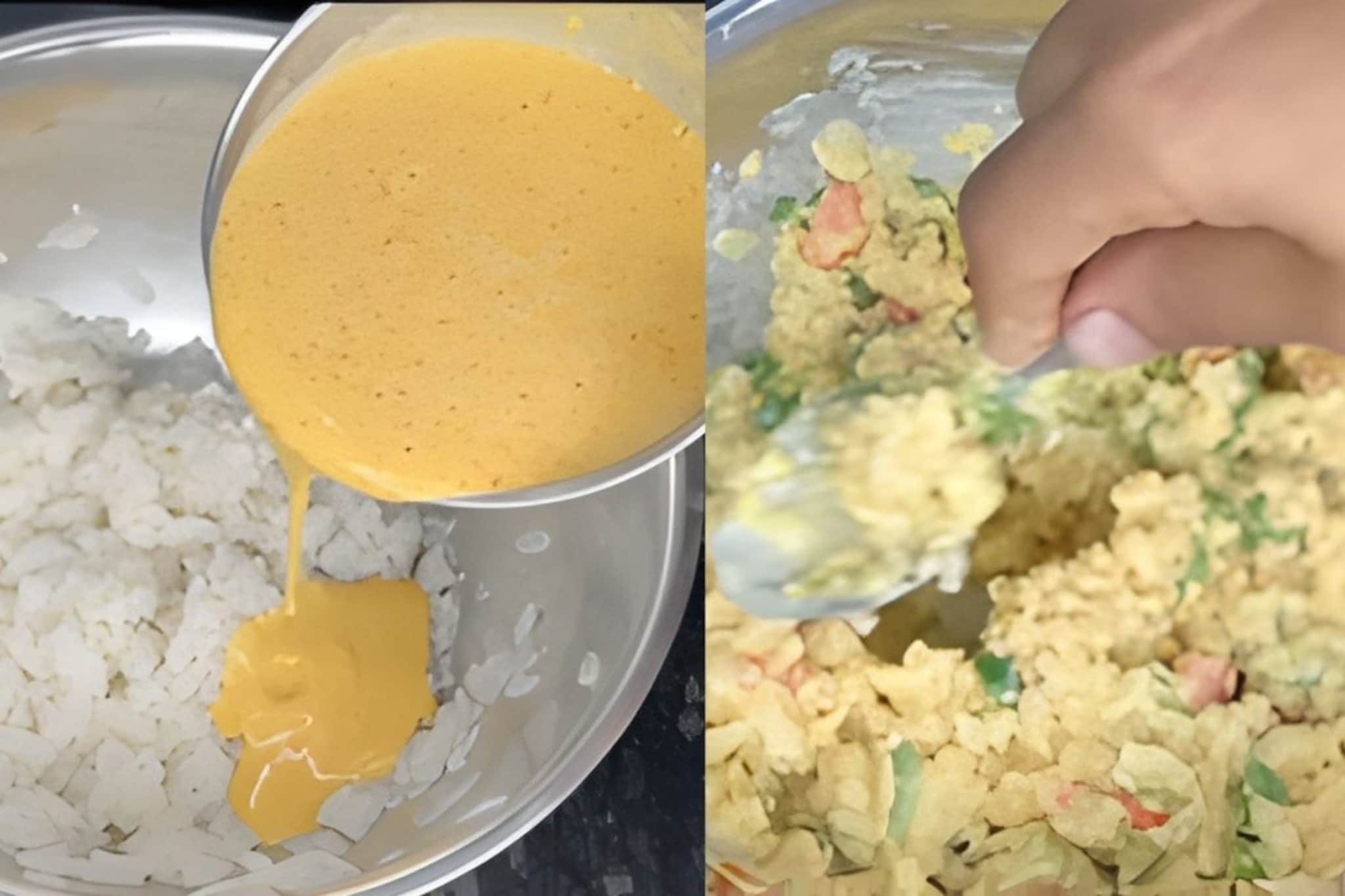 Pohe Recipe Video : दररोज कांदेपोहे खाऊन कंटाळलात, आता पोह्यांवर बेसन टाकून पाहा