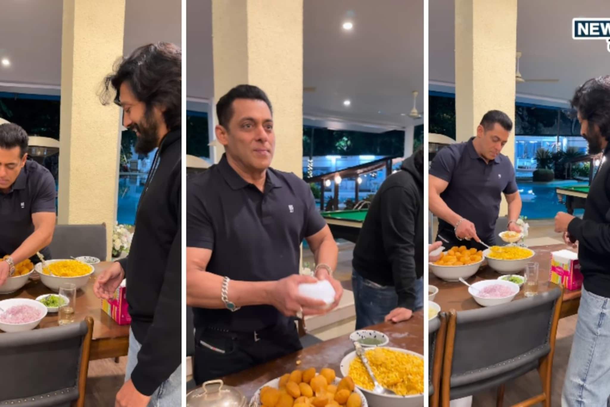 सलमान खानने स्वतःच्या हाताने बनवली भेळ; स्टाईल अशी की भेळवालाही लाजेल, VIDEO सलमान खानने स्वतःच्या हाताने बनवली भेळ; स्टाईल अशी की भेळवालाही लाजेल, VIDEO