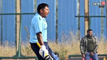 15 चेंडूत बॉलरच्या चिधड्या उडवल्या, सरफराजचा निवड समितीच्या डोळ्यात खुपेल असा रे