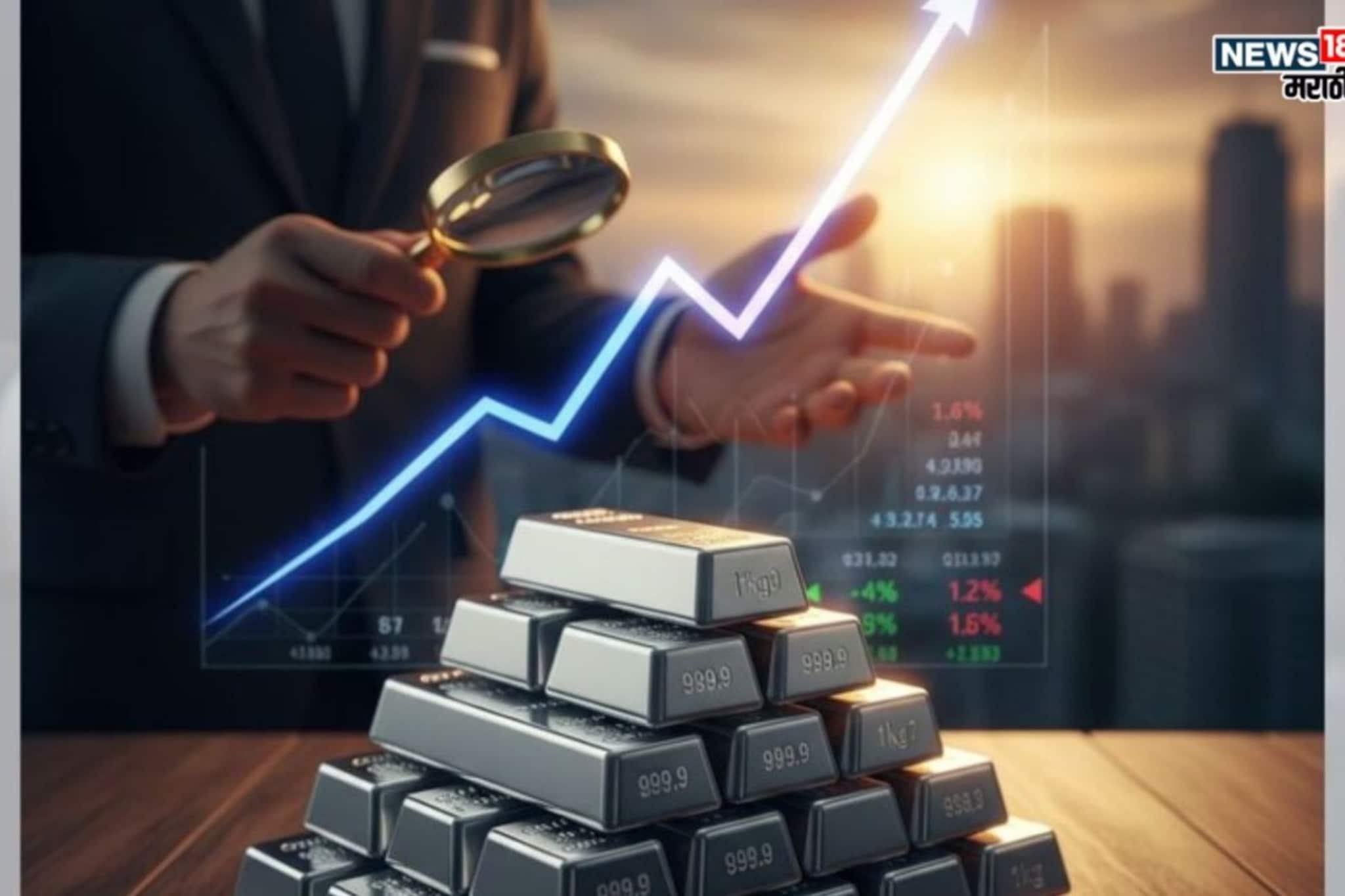 आंतरराष्ट्रीय बाजारात चांदी ऑलटाइम हायवर, भारतातही 2 लाख पार, आणखी किती वाढणार? आंतरराष्ट्रीय बाजारात चांदी ऑलटाइम हायवर, भारतातही 2 लाख पार, आणखी किती वाढणार?