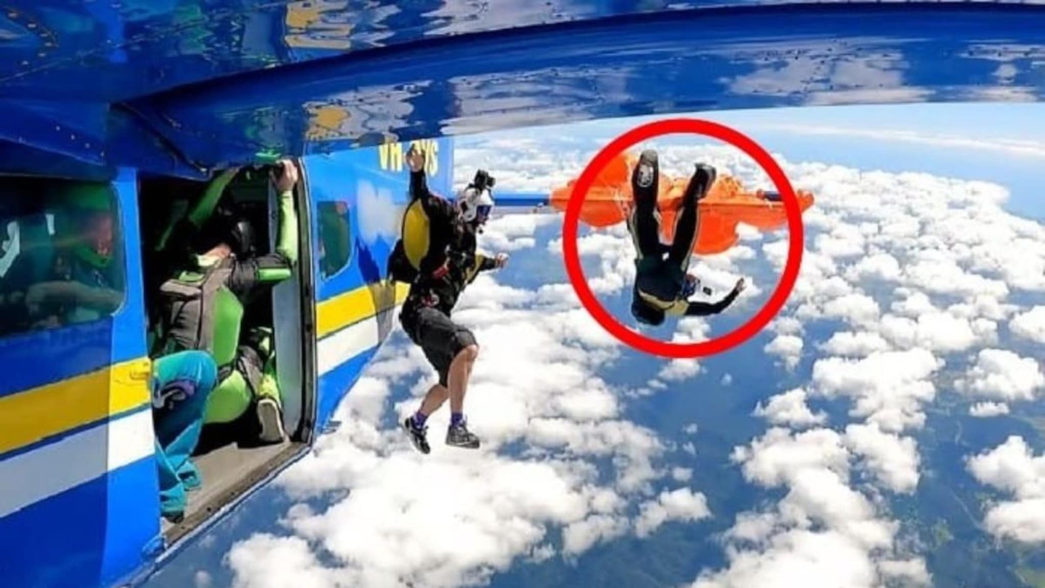 स्कायडायव्हर 15 हजार फूटावर खाली पडला, विमानाच्या विंगमध्ये अडकला; मृत्यूच्या दाढेतून कसे मिळाले जीवदान Video