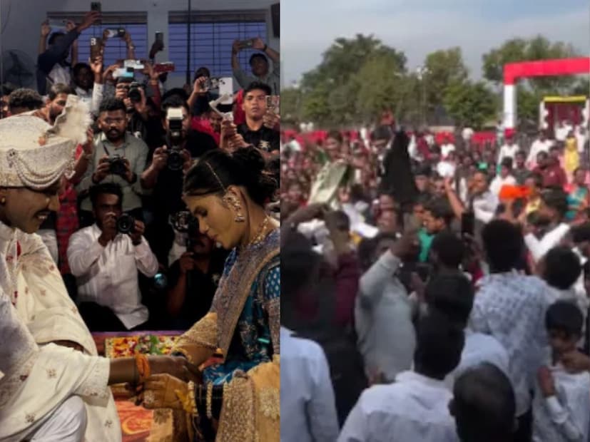 'बिग बॉस मराठी'च्या पाचव्या पर्वाचा विजेता सूरज चव्हाण नुकताच लग्नबंधनात अडकला आहे. मोठ्या थाटामाटात पुण्यातील सासवड याठिकाणी सूरजला लग्नसोहळा पार पडला. लग्नाची पत्रिका व्हायरल झाल्याने लाडक्या 'गुलीगत किंग'च्या लग्नात चाहत्यांनी मोठ्या प्रमाणात गर्दी केली होती. 'बिग बॉस मराठी'च्या पाचव्या पर्वाचा विजेता सूरज चव्हाण नुकताच लग्नबंधनात अडकला आहे. मोठ्या थाटामाटात पुण्यातील सासवड याठिकाणी सूरजला लग्नसोहळा पार पडला. लग्नाची पत्रिका व्हायरल झाल्याने लाडक्या 'गुलीगत किंग'च्या लग्नात चाहत्यांनी मोठ्या प्रमाणात गर्दी केली होती.