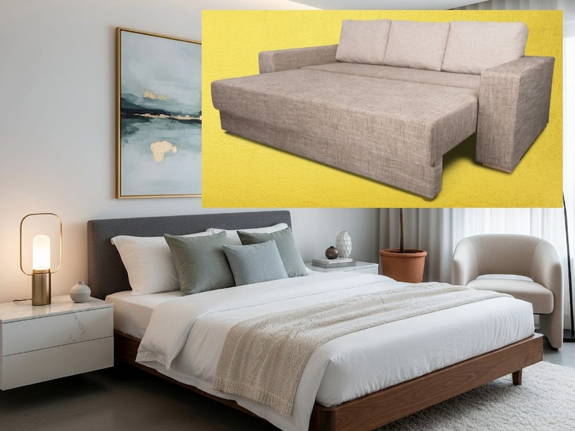 सोफा-कम-बेड, स्टोरेज कॅबिनेट, कॉफी टेबल आणि फोल्डिंग डायनिंग टेबल्सचा विचार करा. हे जागा वाचवतात आणि गर्दी कमी करतात. रूम जितकी जास्त गजबजलेली असेल तितकी ती अधिक लहान दिसते आणि जितकी अधिक व्यवस्थित असेल तितकी अधिक आलिशान दिसते.