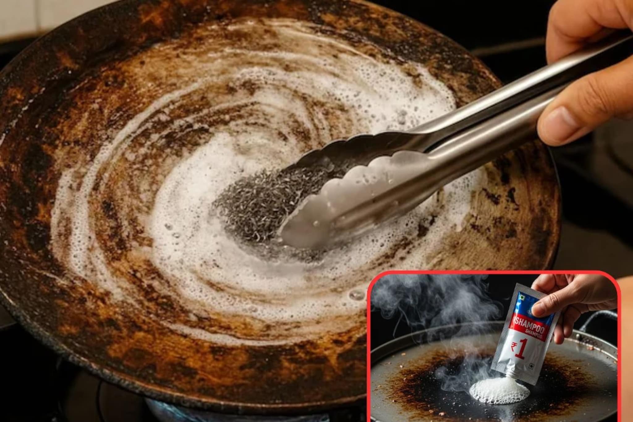 काळाकुट्ट झालेला तवा एका रुपयात होईल नव्यासारखा स्वच्छ! वापरा ही व्हायरल ट्रिक