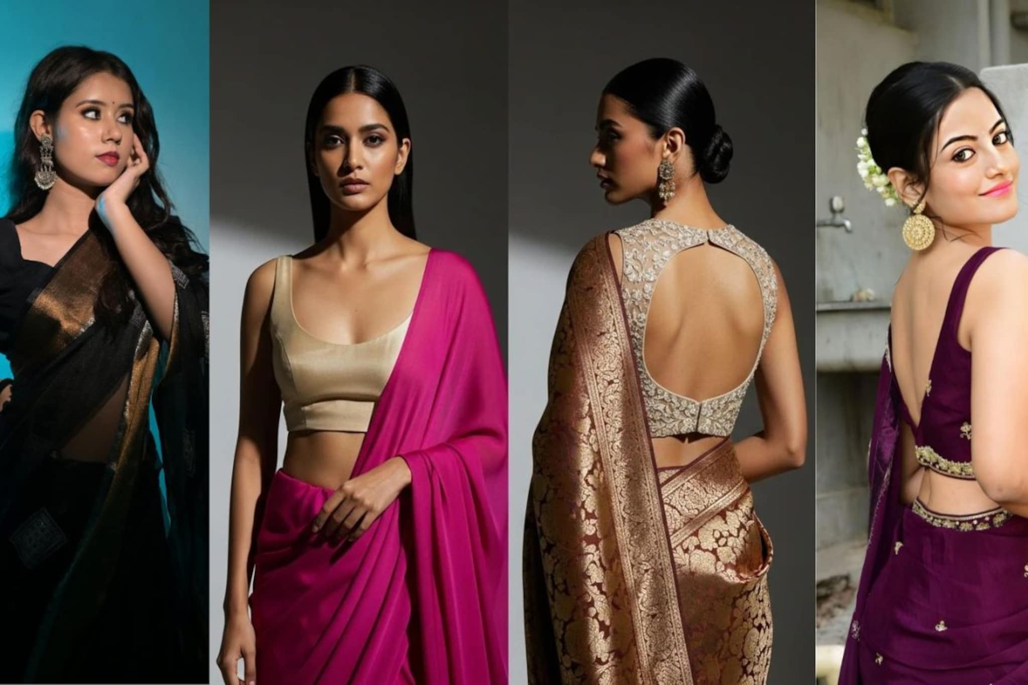 डीप यू, बॅकलेस आणि हाय नेक! हे 6 ब्लाउज डिझाइन्स तुमचा साडी लूक बनवतील स्टायलिश डीप यू, बॅकलेस आणि हाय नेक! हे 6 ब्लाउज डिझाइन्स तुमचा साडी लूक बनवतील स्टायलिश