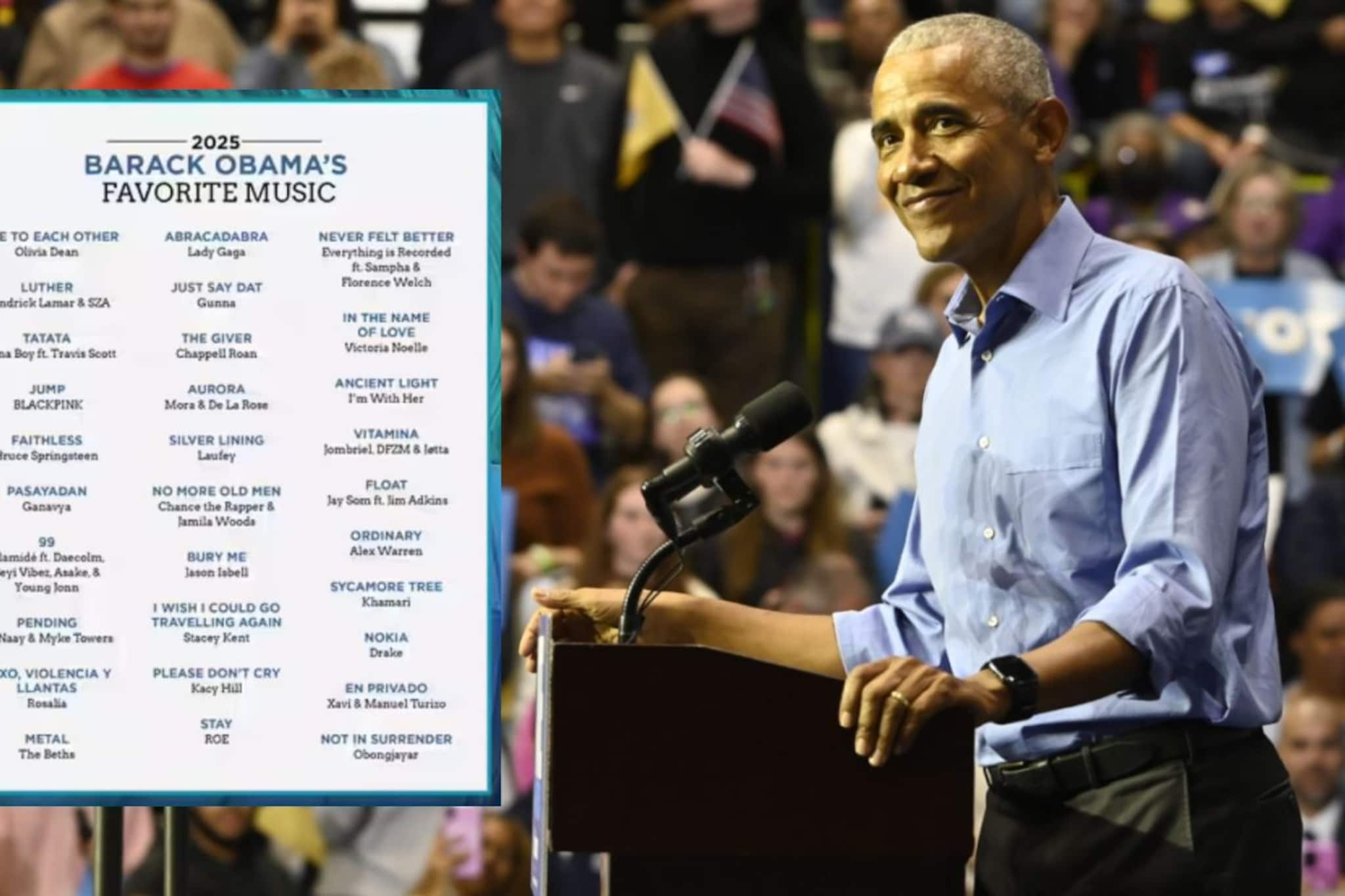 बराक ओबामांची फेव्हरेट सॉन्ग्स 2025 प्लेलिस्ट चर्चेत, 'या' मराठी अभंगाचा समावेश बराक ओबामांची फेव्हरेट सॉन्ग्स 2025 प्लेलिस्ट चर्चेत, 'या' मराठी अभंगाचा समावेश