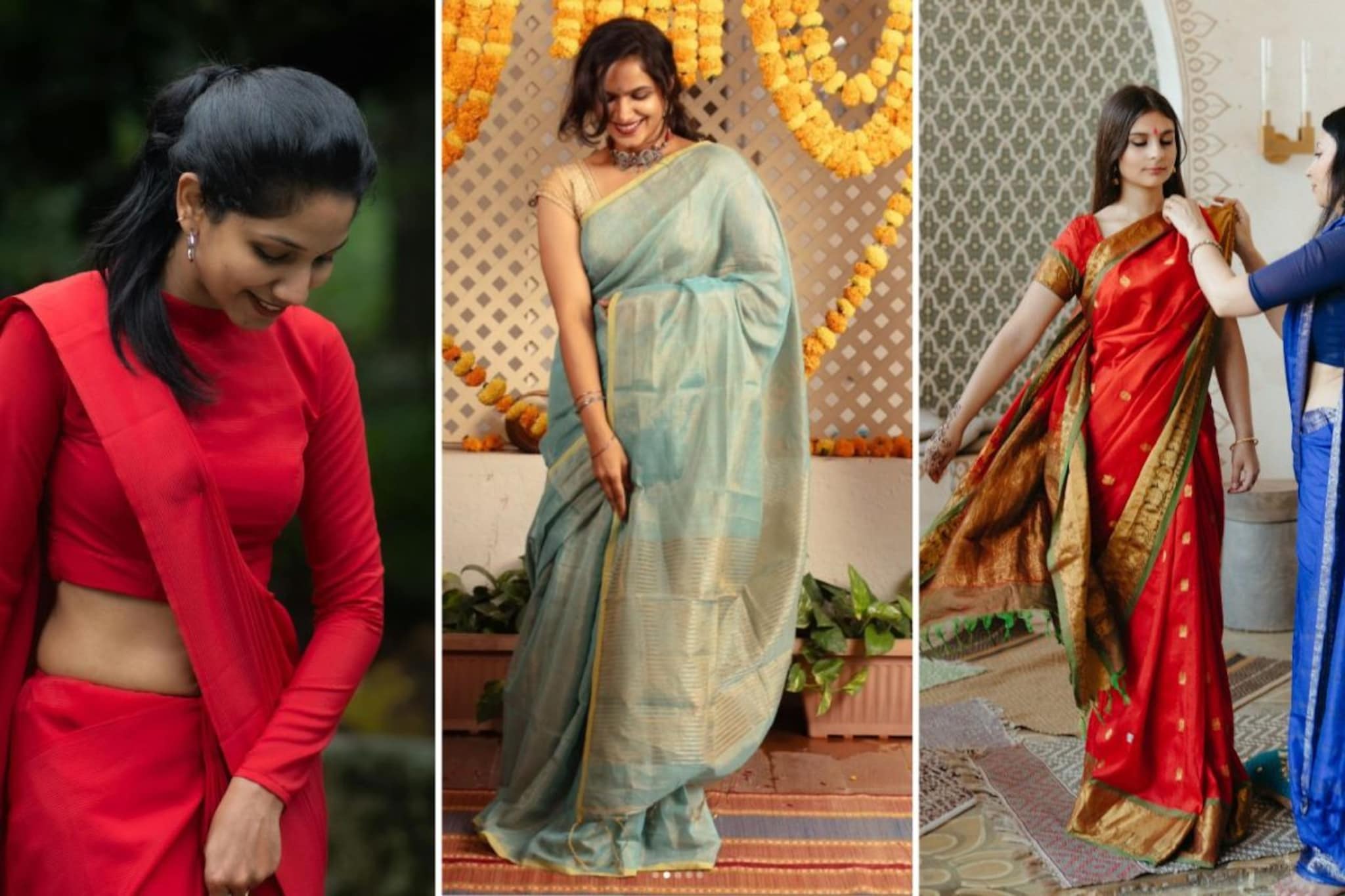 काही मिनिटांत नेसली जाईल साडी, अजिबात फुगणार नाही! निऱ्या करताना वापरा ही ट्रिक