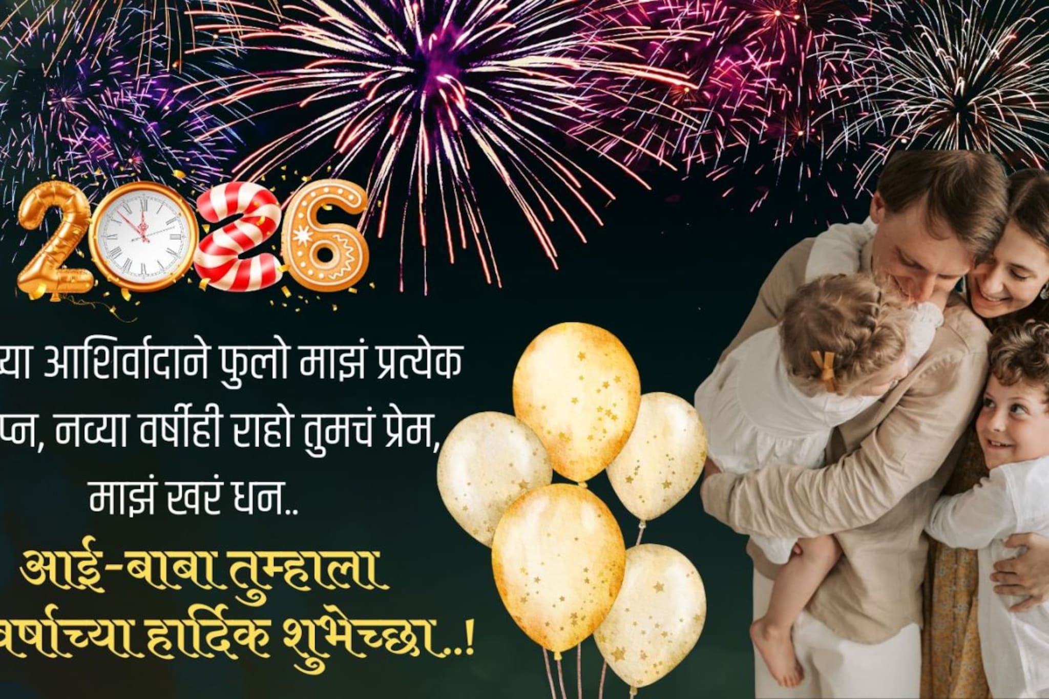 आई-वडिलांच्या चेहऱ्यावर हास्य फुलवतील नववर्षाच्या या शुभेच्छा! वाचून होतील आनंदी