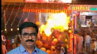 Vinod Patil narrowly escapes gas balloon explosion at event