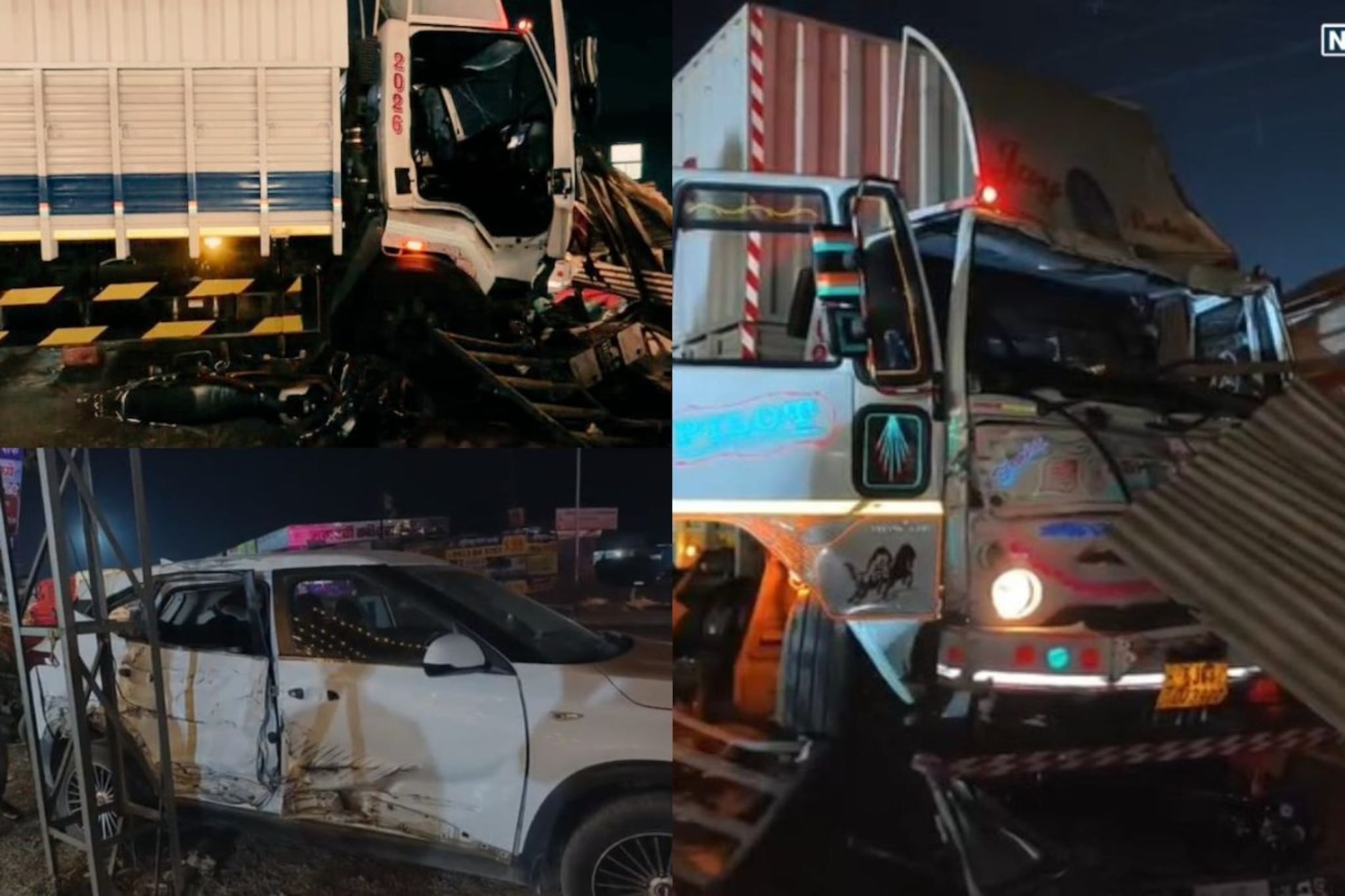 आधी कियाला धडक नंतर समोर येईल त्या बाईकला चिरडत गेला टेम्पो, PHOTO आधी कियाला धडक नंतर समोर येईल त्या बाईकला चिरडत गेला टेम्पो, PHOTO