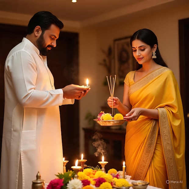 भारतीय संस्कृती आणि परंपरेमध्ये प्रत्येक कृतीला एक विशिष्ट अर्थ आहे. पूजा-अर्चा, धार्मिक विधी (Religious Rituals) किंवा कोणतेही शुभकार्य असो, पती-पत्नीने एकत्र बसून ते पार पाडलेलं चांगलं मानले जातं. या विधींमध्ये यजमान म्हणून बसताना पत्नीची जागा नेहमी नवऱ्याच्या डाव्या बाजूला ठरलेली असते.