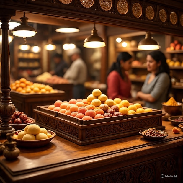 छप्पन भोगाचे महत्त्वछप्पन भोग म्हणजे केवळ 56 पदार्थांचा ढीग नाही, तर ते भक्तीची पराकाष्ठा (Extreme Devotion) आणि कृतज्ञता (Gratitude) व्यक्त करण्याचे माध्यम आहे. यामध्ये विविध मिठाई (Sweets), स्नॅक्स (Savories), फळे, पेय आणि धान्य पदार्थांचा समावेश असतो, ज्यामुळे देवतेच्या प्रत्येक आवडत्या पदार्थाचा मान ठेवला जातो.