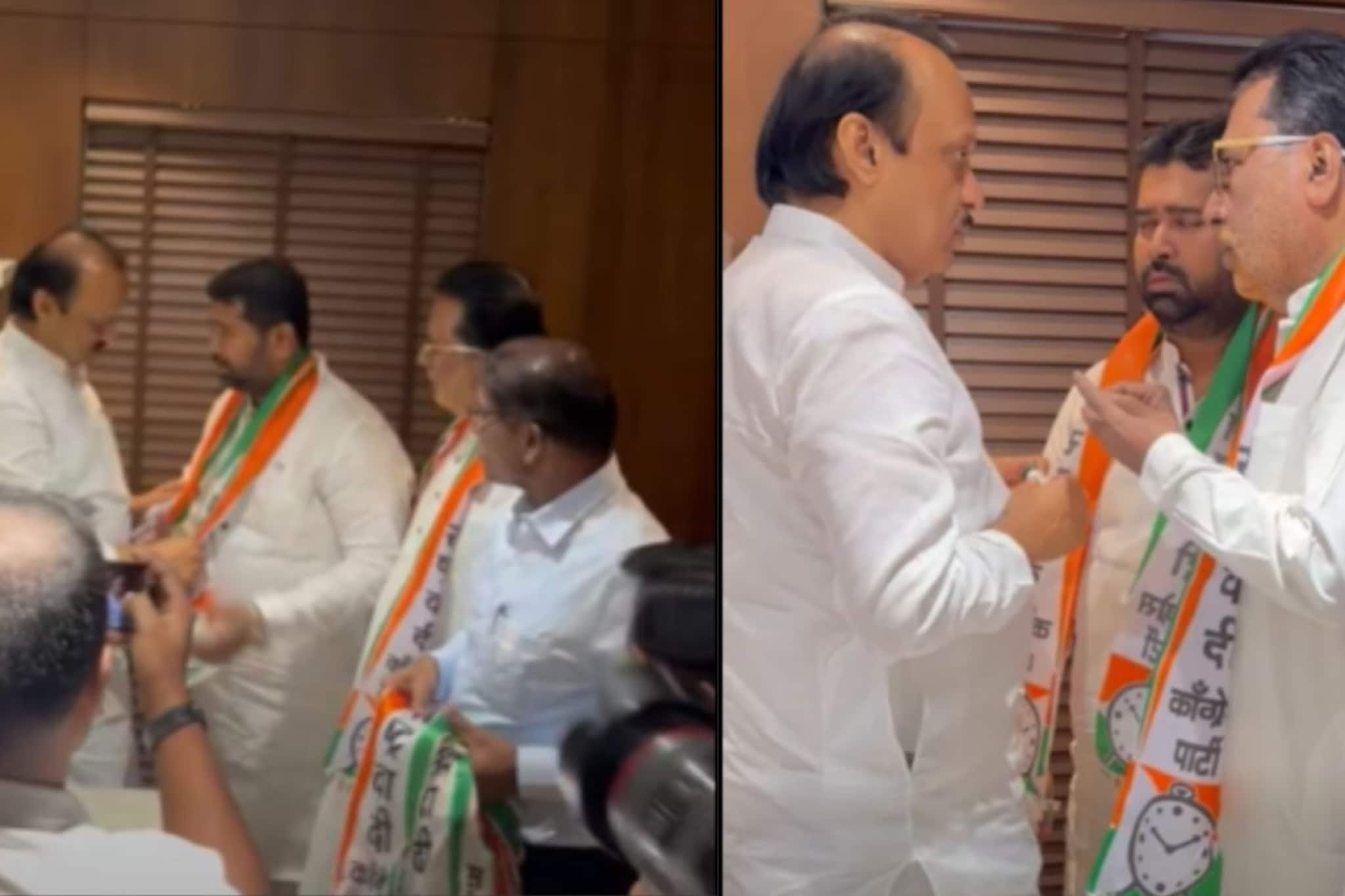 पुण्यात काँग्रेसला मोठं भगदाड, 40 वर्षे निष्ठावंत नेत्यासह मुलगा अजित पवार गटात