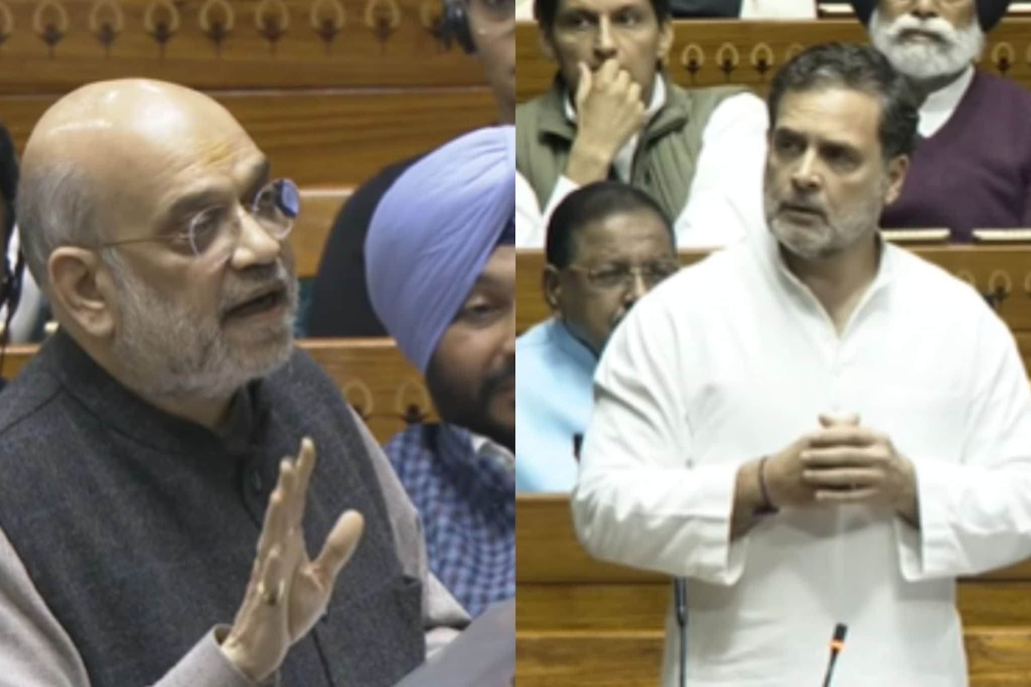 लोकसभेत मोठा राडा, अमित शाह आणि राहुल गांधी यांच्यामध्ये जोरदार खडाजंगी लोकसभेत मोठा राडा, अमित शाह आणि राहुल गांधी यांच्यामध्ये जोरदार खडाजंगी