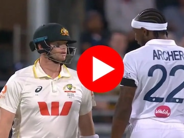 jofra archer steve smith heated exchange jofra archer steve smith heated exchange