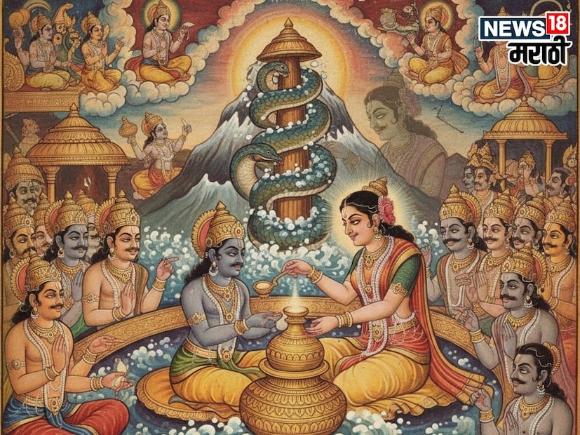 हिंदू धर्मग्रंथांमधील एका प्रसिद्ध कथेनुसार, समुद्रमंथनाच्या वेळी अमृत निघाले. देवांनी अमृत वाटण्यास सुरुवात केली तेव्हा, स्वरभानू नावाचा एक राक्षस गुप्तपणे देवाच्या वेशात त्यांच्यात सामील झाला.