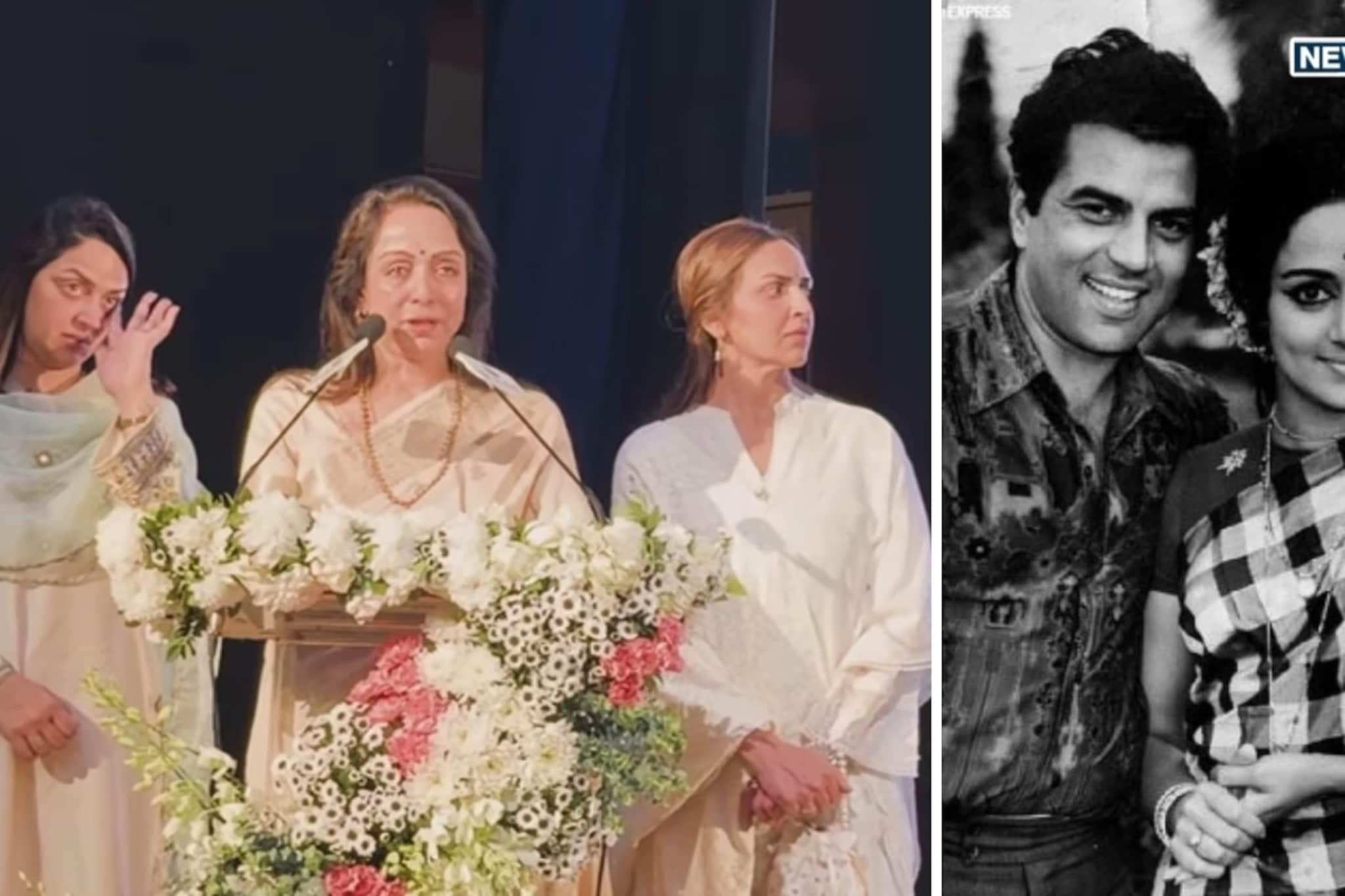 धर्मेंद्र यांच्याबद्दल बोलताना हेमा मालिनींचा कंठ दाटून आला; फुटला अश्रूंचा बांध