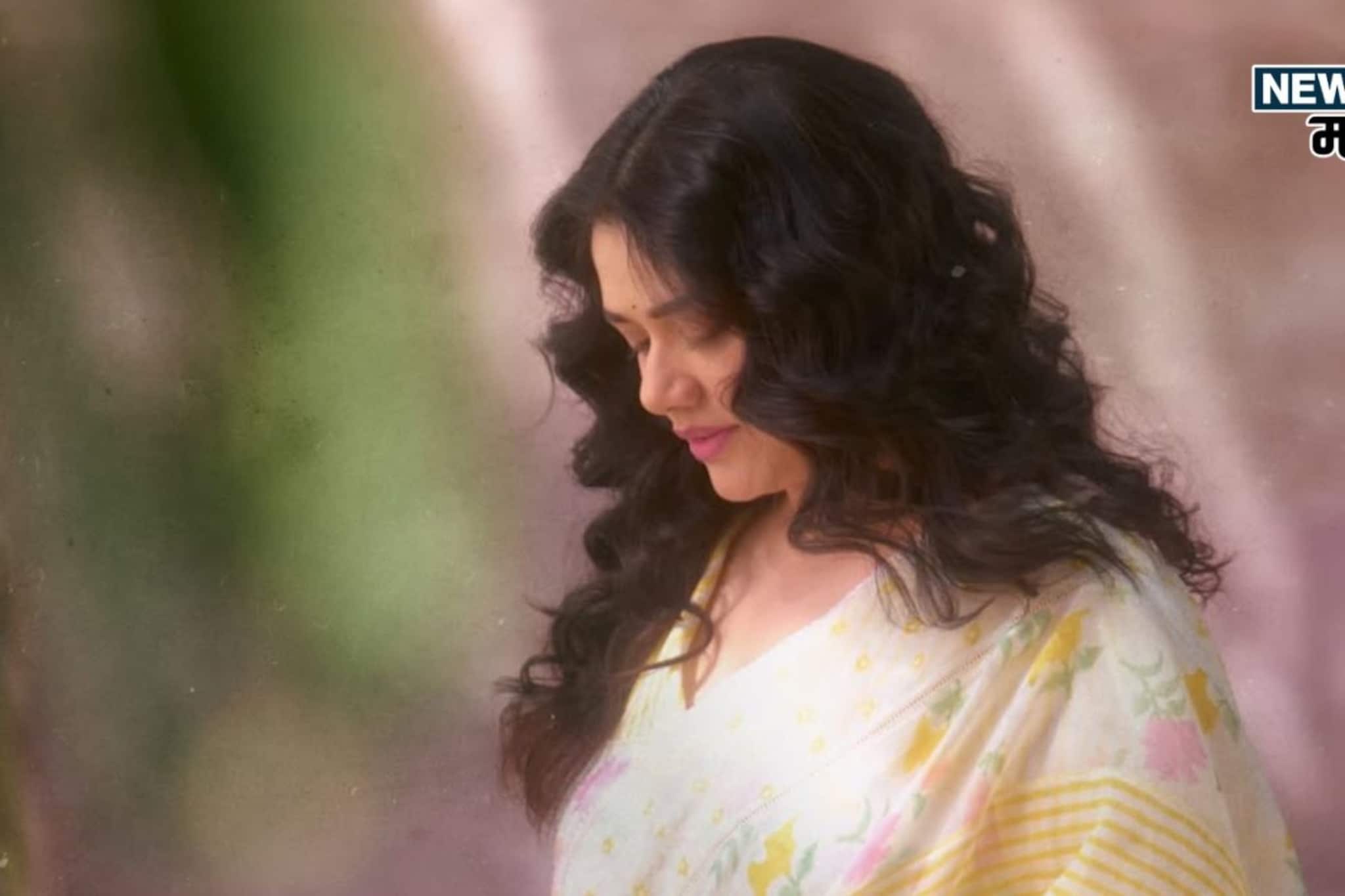 लिंबू कलरची साडी अन् कुरळे केस,गिरिजाला पाहून तुम्हीही म्हणाला, 'नको करू सखी...'