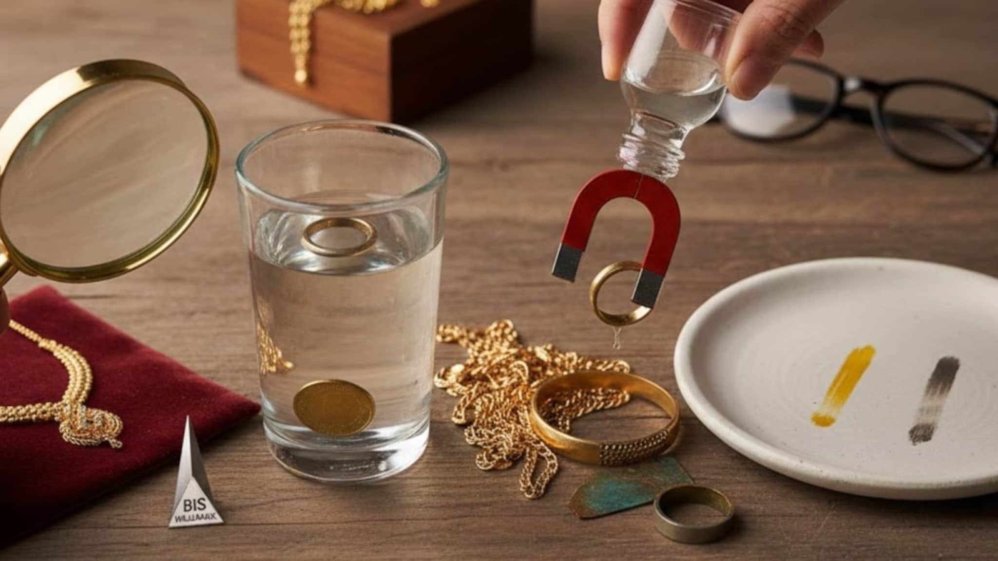 Gold : सोन्याची शुद्धता घरच्या घरी कशी तपासावी? 'या' 5 पद्धतीने मशीनशिवाय ओळखा सोनं खरं की खोटं