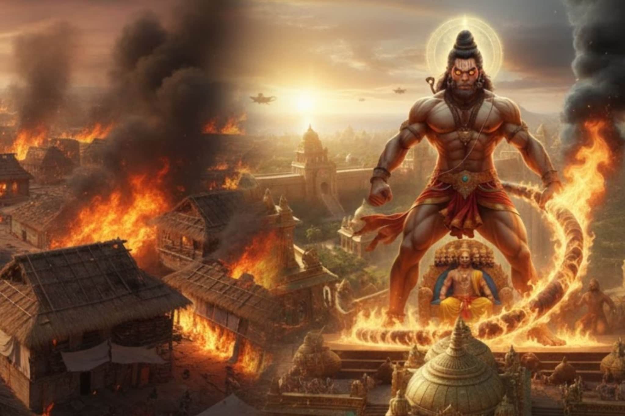 रावणाची लंका जर सोन्याची होती, तर हनुमानानं लंकेला आग कशी लावली?