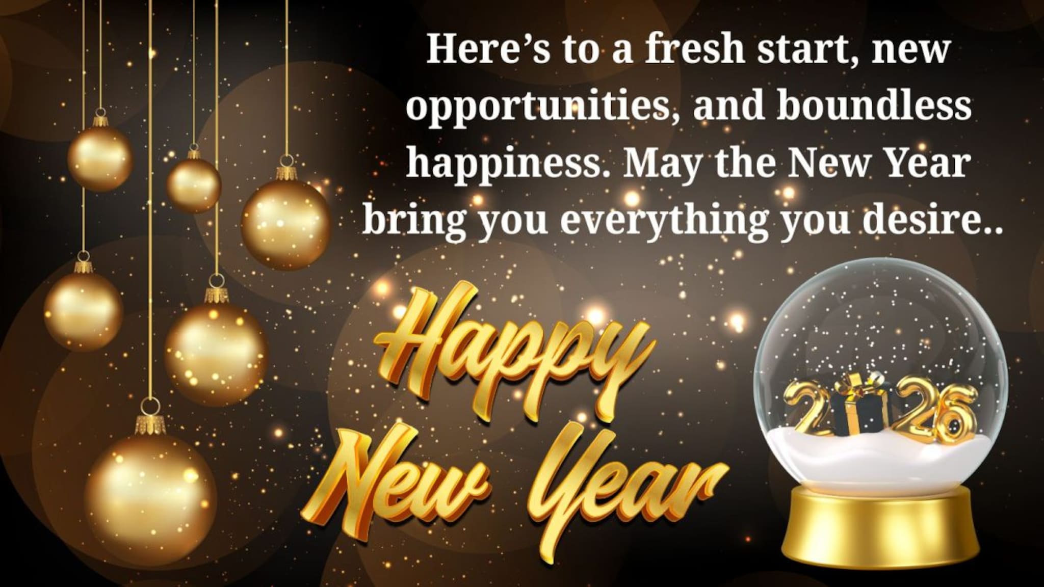 New Year 2026 Wishes : नवीन वर्षाच्या खास शुभेच्छा..! प्रियजनांना हे संदेश पाठवा आणि आनंद पसरवा..