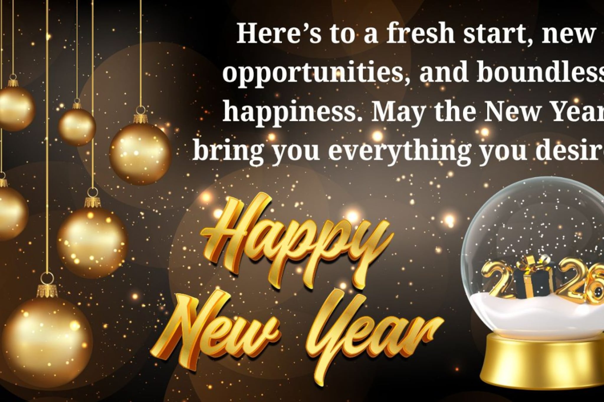 नवीन वर्षाच्या खास शुभेच्छा..! प्रियजनांना हे संदेश पाठवा आणि आनंद पसरवा.. नवीन वर्षाच्या खास शुभेच्छा..! प्रियजनांना हे संदेश पाठवा आणि आनंद पसरवा..