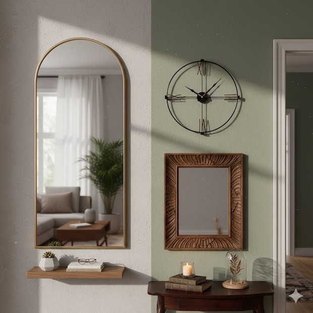 दारासमोर घड्याळ/आरसा नको: घराच्या मुख्य प्रवेशद्वाराच्या अगदी समोर किंवा दारातून थेट दिसणाऱ्या ठिकाणी घड्याळ किंवा आरसा लावू नका. यामुळे घरात येणारी सकारात्मक ऊर्जा त्वरित परावर्तित होऊन बाहेर जाते.